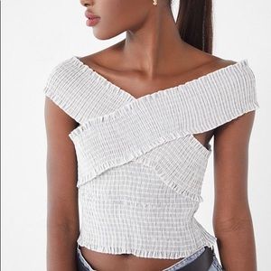 Cross Cross Smocked Top